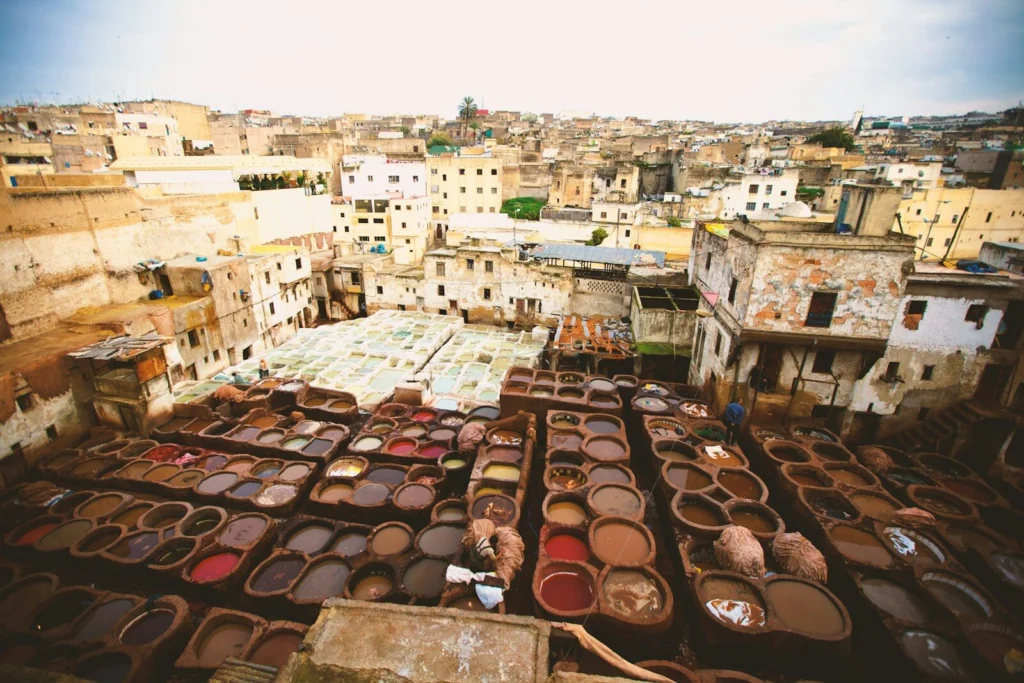 Traditional Chouara Tannery in Fes Medina, Morocco